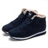 Men's Winter Snow Boots Lace-Up Suede Ankle Boots Flat Vulcanized Shoes Warm Outdoor Sneakers