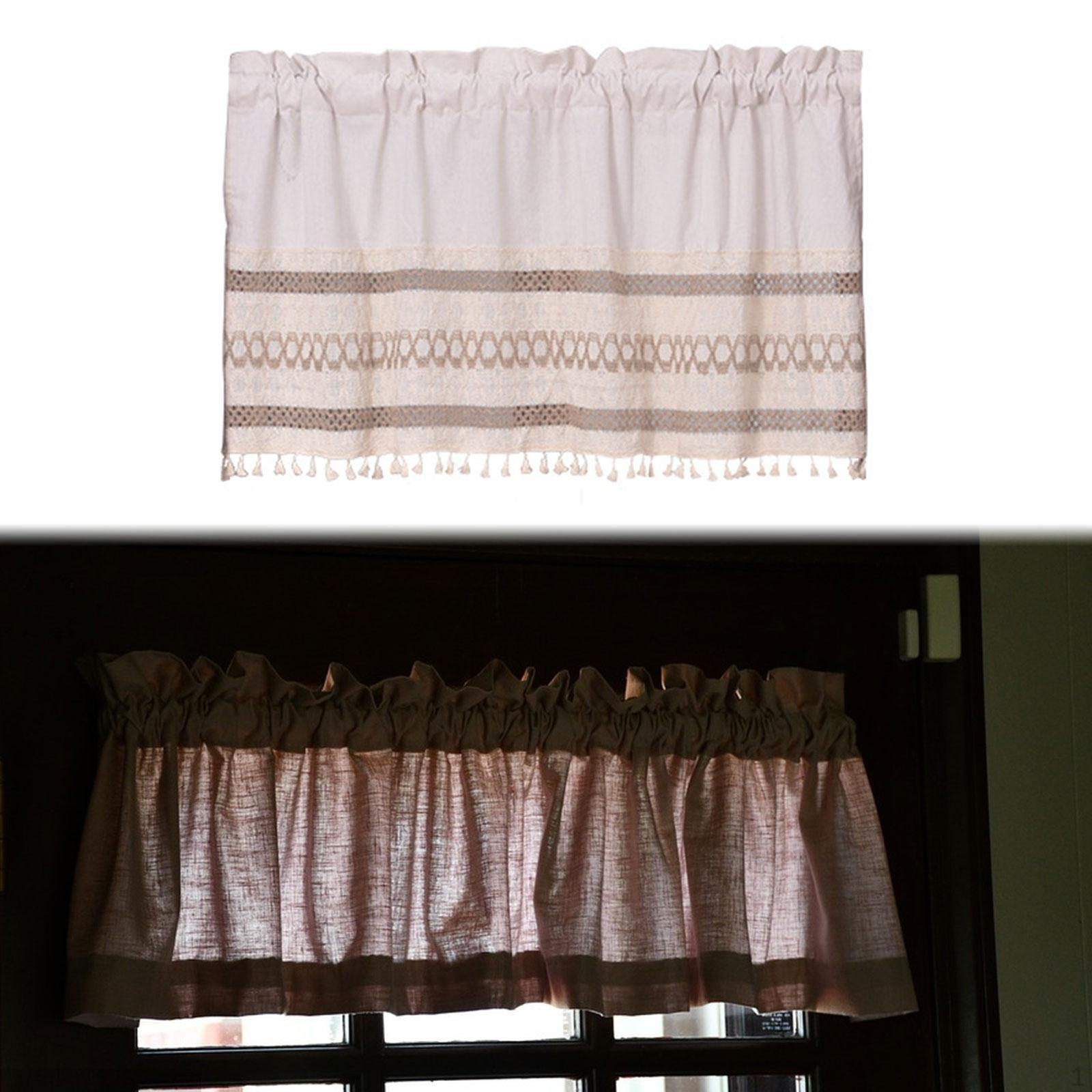 

Balage Cantain Festter Treatment Coutwool Льняные короткие шторы для фермерского дома Thin stripes L