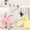 Super absorbent pet bathrobe, quick-dry and soft. All-season use for small dogs and cats with secure closure