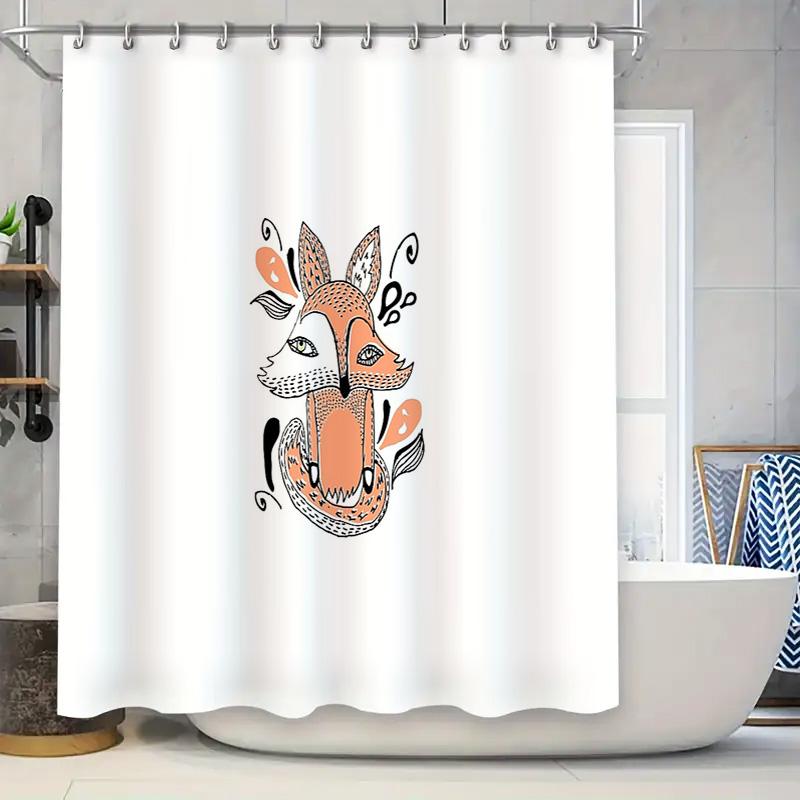 

Boho Fox Shower Curtain Farmhouse Bathroom Decor Woodland Animal Shower Liner Nature Forest Shower Curtain Set W60H190(CM)-1 Pcs