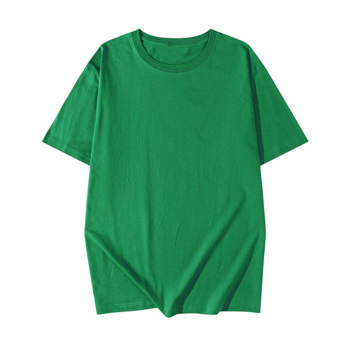 Heavyweight 200g Pure Cotton Drop Shoulder Unisex White Half Sleeve T-Shirt