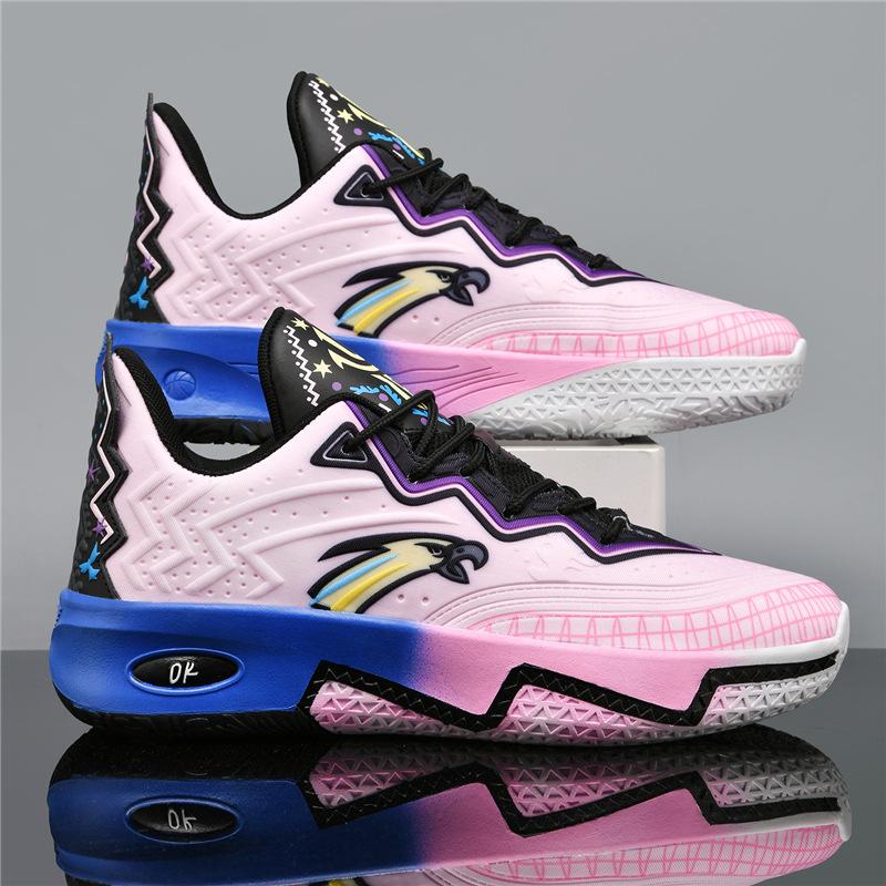 Basketball Shoes Comfortable Breathable Mesh Men's and Women's High Rebound Friction Sound Trend Sports Shoes