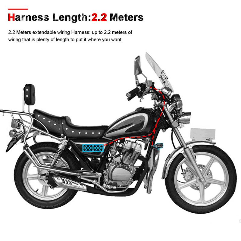 12V 1.6M/2.2M Motorcycle Wiring Relay Harness Switch For LED Spotlight Fog Light With Fuse Electric On Off Switch Cable 2 Wires