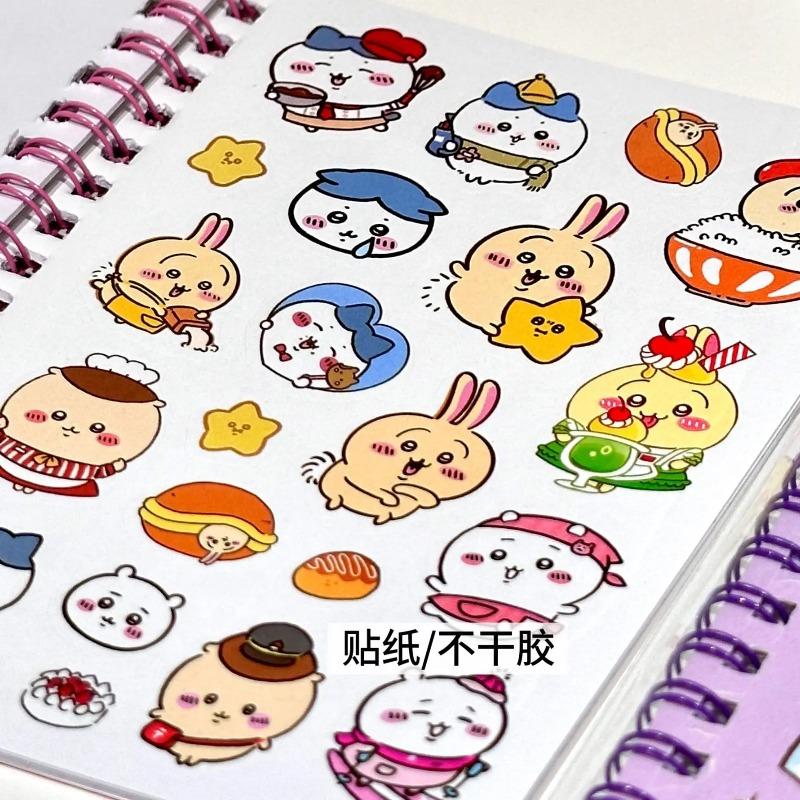 Chiikawa Sticker Notebook, Chiikawa Children's DIY Multi functional Notebook, Student Handbook, Account Coil Notebook