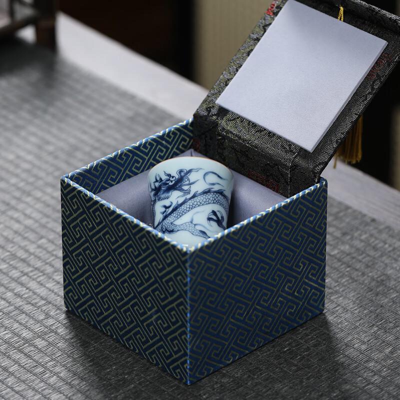 Antique Blue and White Ceramic Gongfu Tea Master Cup