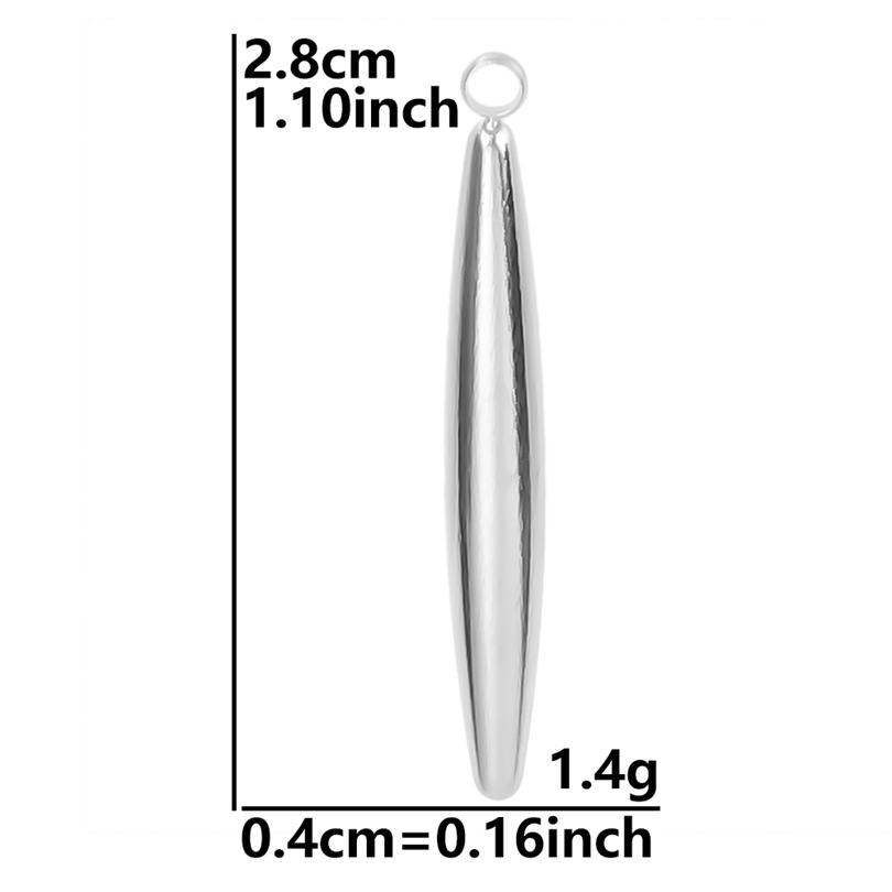 6pcs/Lot Different Size Long Water Droplets Pendant Stainless Steel Charms For Jewelry Making Supplies Bulk DIY Earrings Bohemia