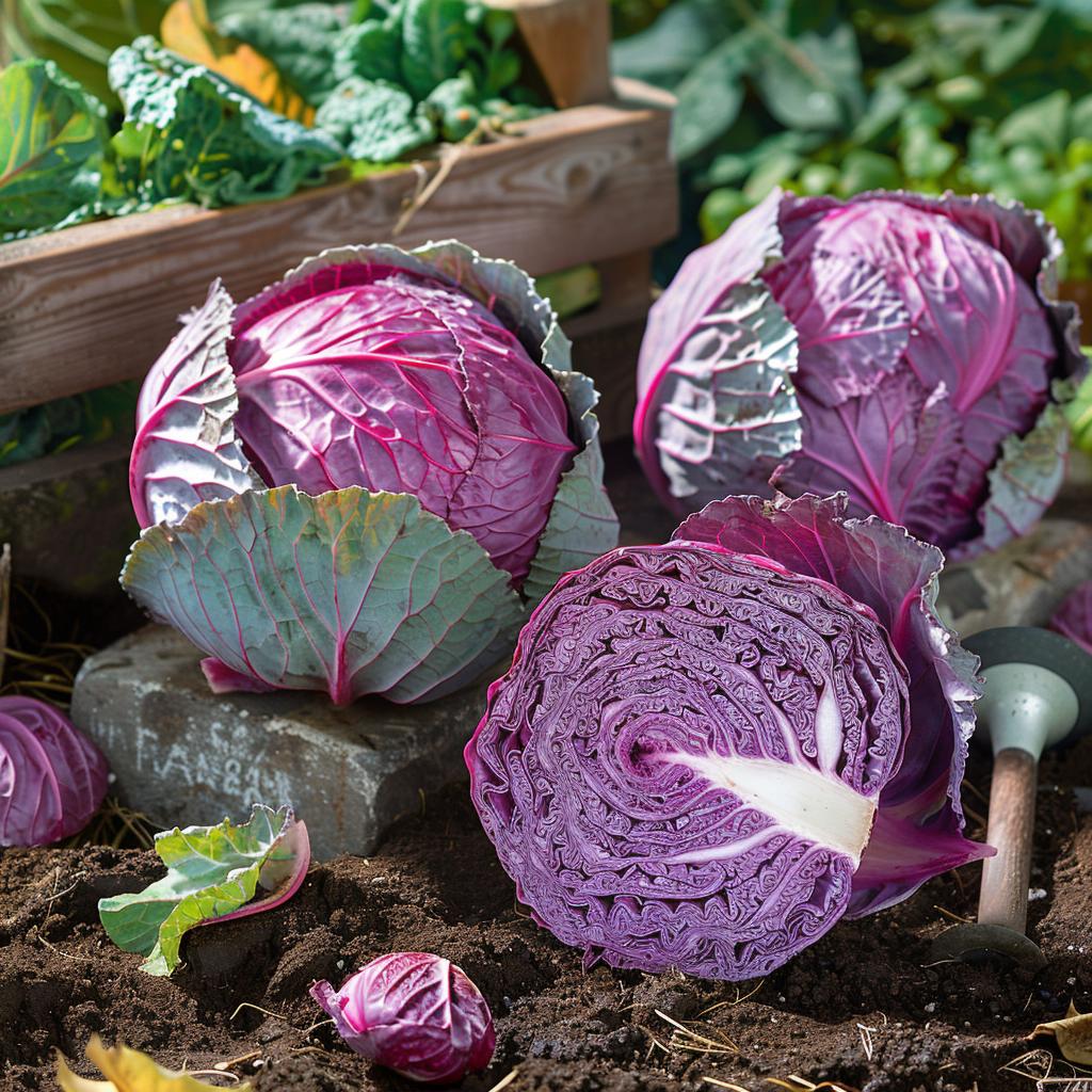 250 Red Cabbage Seeds - Semi-Wild Permaculture
