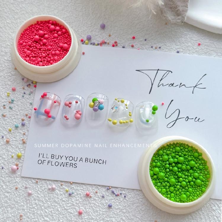 Nails Caviar Beads Metal Nail Beads Micro Pixie-Beads for DIY Nail Art Charms