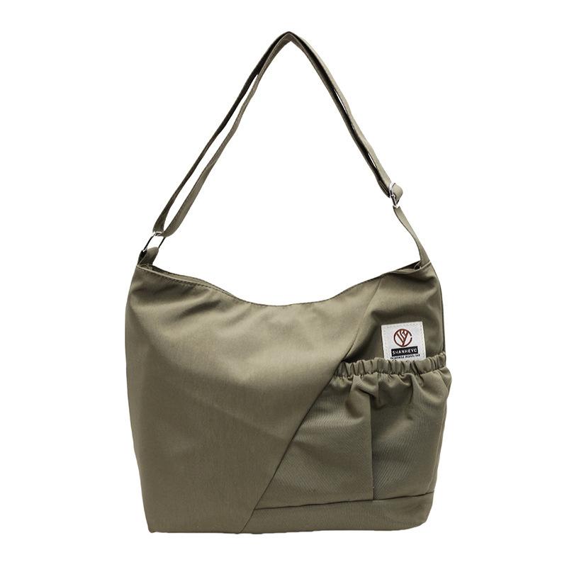 

Простая женская сумка нишевого дизайна сумка-тоут для поездок на работу универсальная модная наплечная сумка премиальной текстуры сумка-мессенджер холщовая сумка зелёный