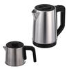 Electric Turkish Tea Maker Cooker Stainless Steel Double Pot Kettle Infuser Keep Warm Function
