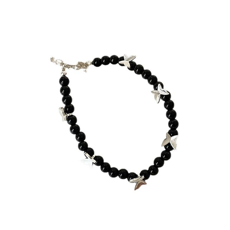 Design Butterfly Natural Stone Beaded Bracelet Women'S Niche Unique Personality Fashion Temperament Versatile Bracelet Jewelry