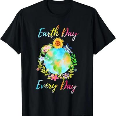 Love World Earth Day 2022 Planet Environmental Flowers Girls T Shirt