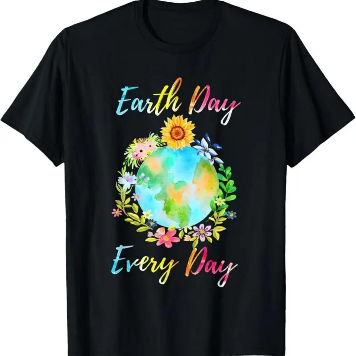 Love World Earth Day 2022 Planet Environmental Flowers Girls T Shirt S