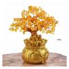 Crystal Tree Crystal Ornaments Money Bag Tree Home Craft Resin Money Bag Gift Wholesale Crystal Ornaments New Year Decoration