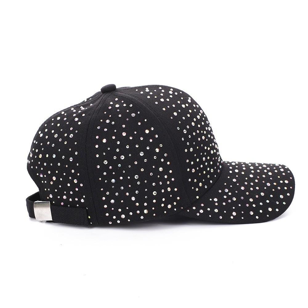Breathable Baseball Cap Starry Sky Rhinestone Decorated Duck Tongue Hat Sun Protection Hat Unisex