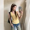 Anti-light Low-necked Small Suspender Vest for Women's Outer Wear, Summer New Sleeveless Thickened Bottom Inner Top