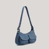 Denim Stray Bag Niche Design Sense Underarm Bag Women's Fashionable Shoulder Bag Fashionable Baguette Bag