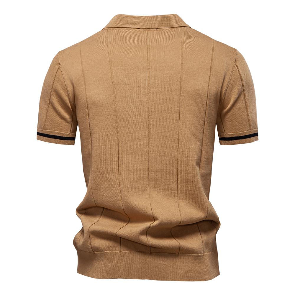 Heren Uni Kleur Sport Rits Polo Shirt Atletische Sociale Polo Shirts voor Mannen Kantoor Slim Fit Polo