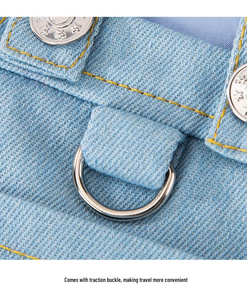 Kitten Winter Pocket Denim Dress for Small Dogs