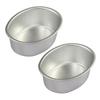 2Pcs Oval Cheesecakes Pans NonStick Cake Pans Aluminum Cake Molds