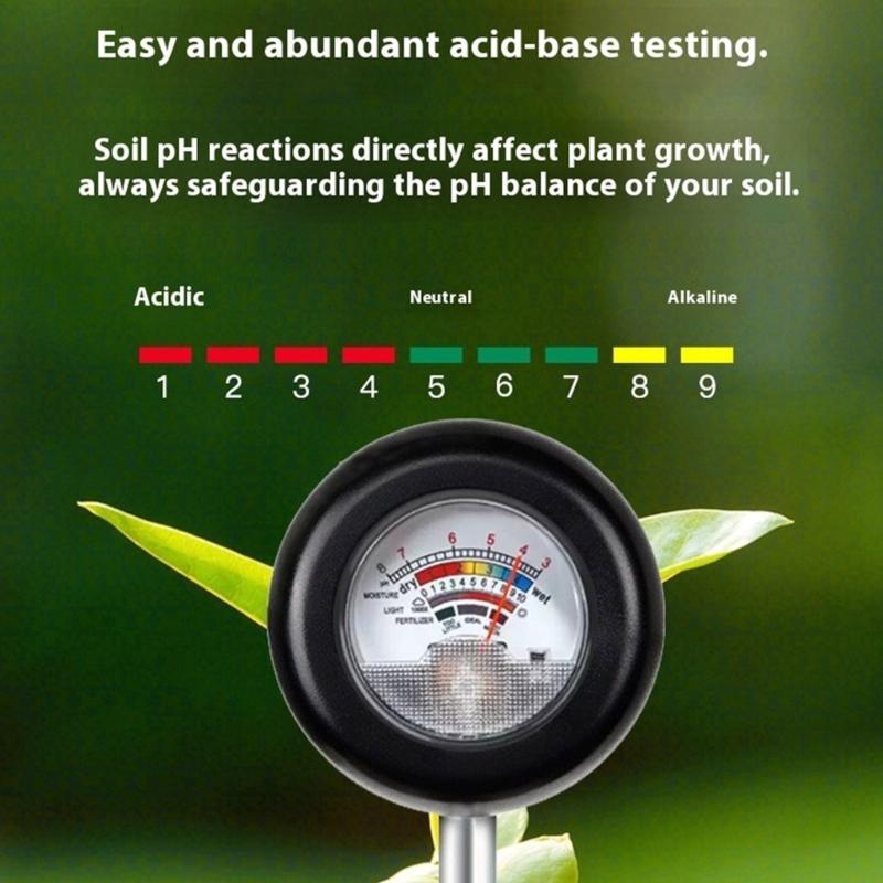 4 In 1 Soil Tester Analyzes Moisture Light Temperature Soil Nutrient Detectors For Gardening Agriculture Planting