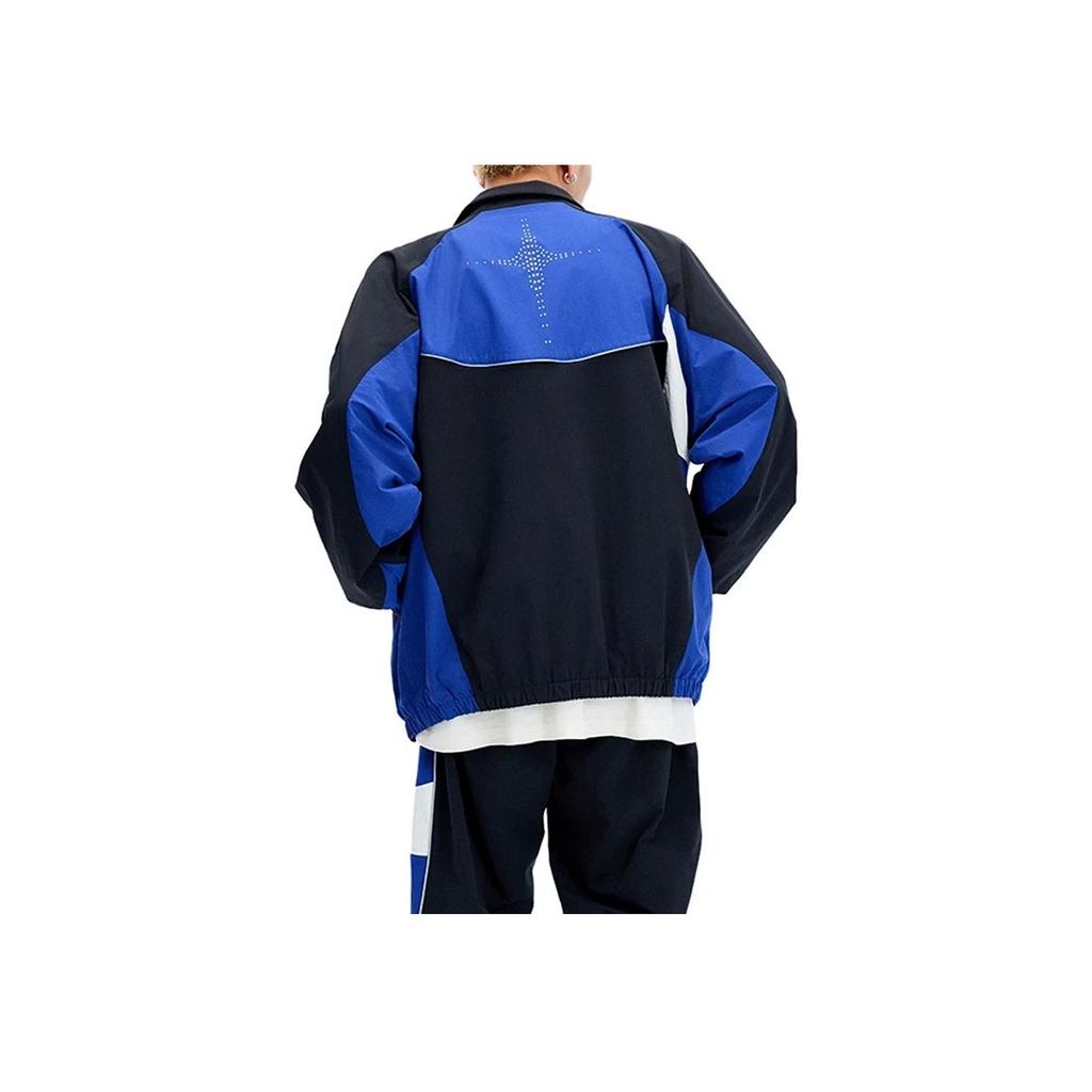 Li Ning Color Block Reflective Loose Sports Windbreaker Unisex Outerwear Black AFDU271-1