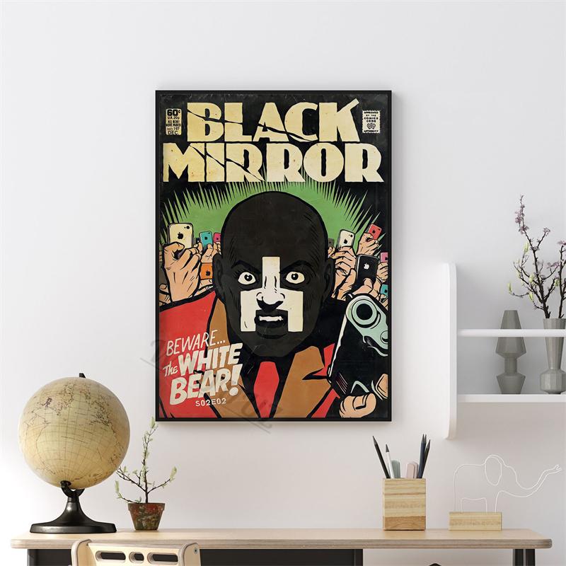 Black Mirror 80s Classic Retro Movie Figure Series Print Posters For Room Living Canvas Painting Art Home Wall Decor Pictures