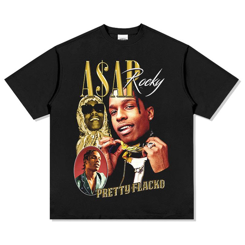 AP Rocky Pretty Flacko Graphic TShirt Unisexs  Womens Oversized Cotton Soft Casual HipHop Fashion Crew Neck Short Sleeve Tee M