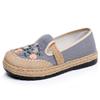 Old Beijing cloth shoes women's summer flat-soled embroidered shoes casual elderly single shoes breathable soft-soled comfortable mother shoes