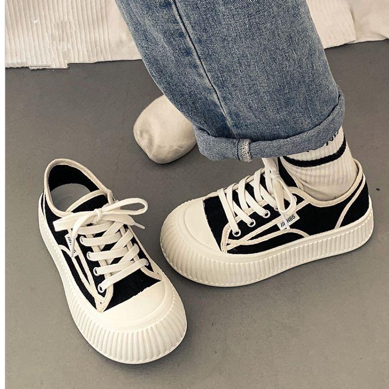 Canvas shoes platform small new student big head board shoes ins trendy soft sole