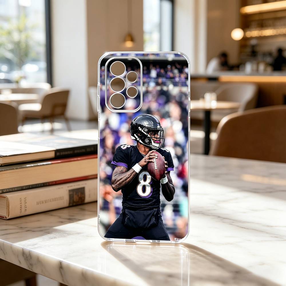 Lamar Jackson American Football 8 Handyhülle Für Samsung S25,S24,S21,S22,S23,S30,Ultra,S20,Plus,Fe Transparente Hülle