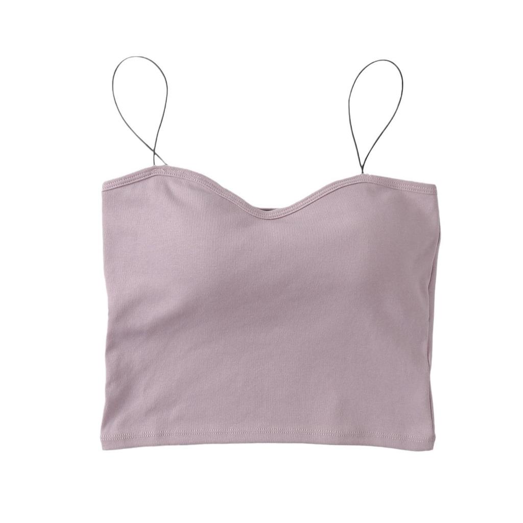 Canottiera in Cotone Confezionata Singolarmente – Senza Ferretto, Design Ragazza Dipinto ad Olio, Sexy Capospalla Tinta Unita per Donna