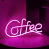Coffee Letter Neon Sign Lamp Creative Shape Battery-Powered Flicker Free Low-Power Consumption LED Neon Light