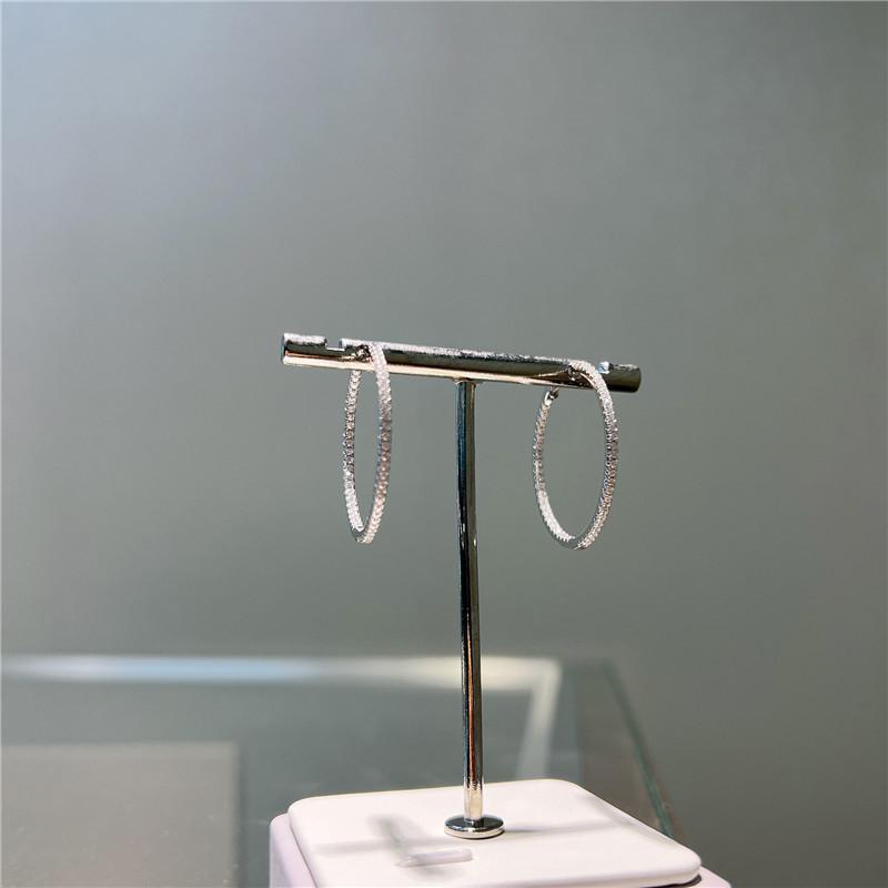 Autumn New Circle Earrings 100% 925 Sterling Silver All Moissanite Earrings D Color VVS1 With GRA Certificate