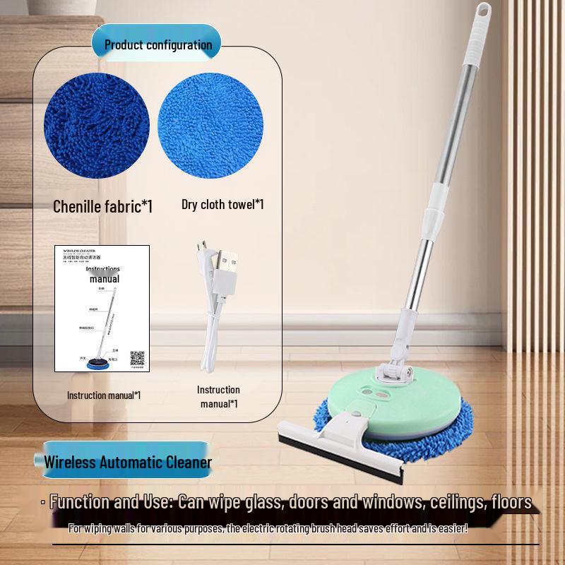 Automatic Electric Window Cleaning Robot with Telescopic Rod