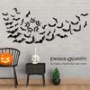 12pcs Halloween 3D Black Bat Spider Wall Stickers Halloween Party DIY Decorative Wall Decal Horror Bats Removable Stickers Decor