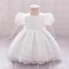 2026 New Girls' Lace Embroidered Princess Ball Gown Wedding Dress for Performances