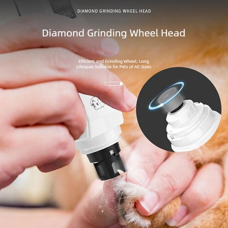 Electric Pet Nail Trimmer with Replaceable Head Efficient Nail Grinder for Dog Cats Grooming Nail Trimming Essential