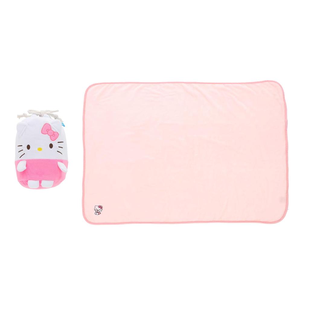Marushin Sanrio Hello Kitty Mascot Drawstring 70cm H x 100cm Winter Product 3245011700 Blanket, Fluffy, Approx. W, Cute, Fluffy, Stylish, Warmer,