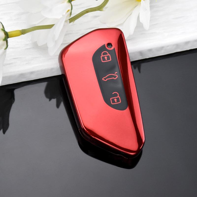3 przycisk TPU obudowa pilota z kluczykiem samochodowym obudowa do vw Volkswagen Golf 8 MK8 2020 dla Skoda Octavia dla Seat Protecotr Fob akcesoria bezkluczykowe