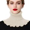 Fake Collar Scarf Detachable High Collar Solid Color Knitted Turtleneck Scarves Collar Insert Fashion