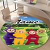 Personalized T-Teletubbies Round Chair Office Rug - Perfect for Mat, Office Chair & More - Ideal Gift for Birthdays and Holidays