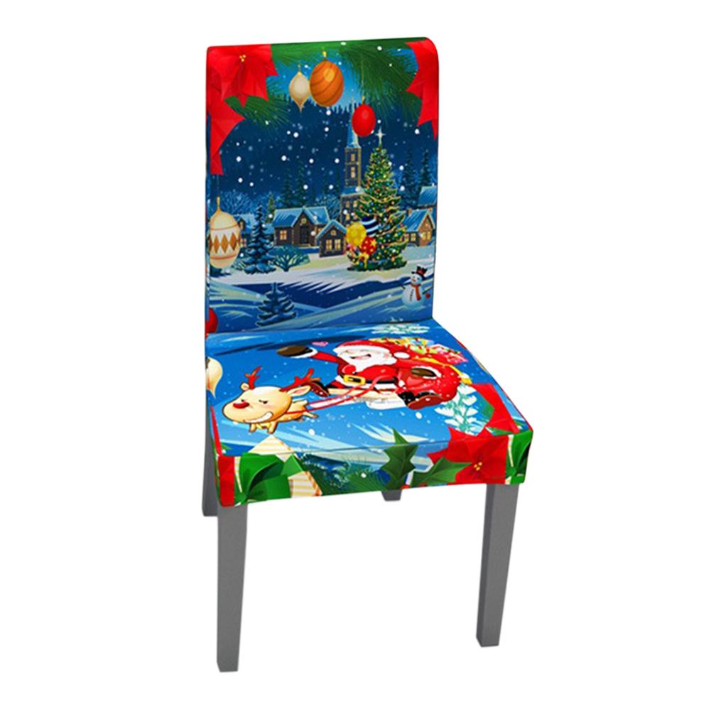 

Christmas Series Waterproof Printing Tablecloth / Chair Cover for Kitchen Dining Table Decoration Chair cover is a single package