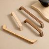 128mm 192mm High-end Luxury Natural Walnut and Beech Handle Cupboard Wardrobe Drawer Pulls Cabinets Kitchen Drawer Knob