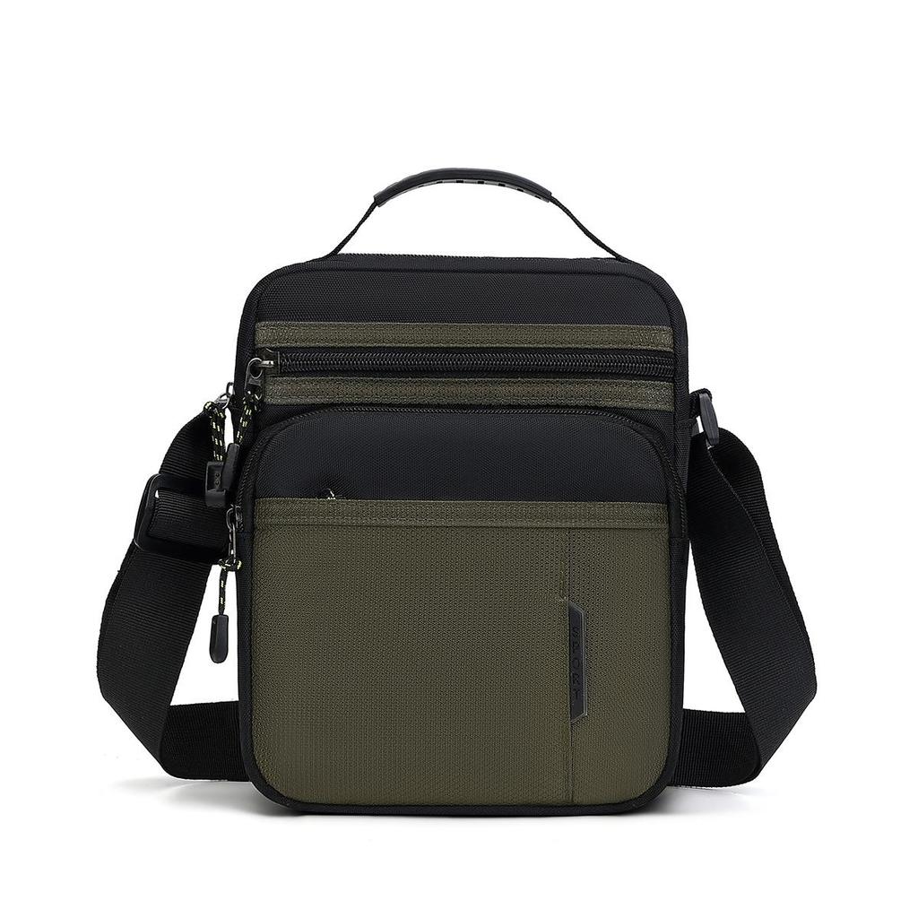 Borsa a Spalla da Viaggio da Uomo Moda Casual Patchwork Borsa a Mano Tessuto Oxford di Alta Qualità Impermeabile Multiuso Borsa a Tracolla