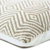 Ethnic Cushion Ikat Pattern White and Beige 60x40