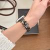Luxury Leopard Print Resin Metal Strap For Apple Watch Ultra3 Band 49mm Slim Strap for iWatch Series 11 10 9 8 SE3 38/40/41/42/44/45/46 Woman Bracelet