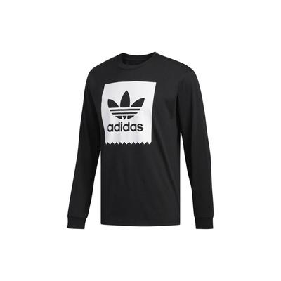 Originals Trefoil Letter Logo Print Crew Neck Sweatshirt Men Tops Black EC7366