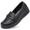 First layer cowhide middle-aged and elderly mother shoes genuine leather flat-soled women's shoes soft sole soft surface comfortable casual shallow
