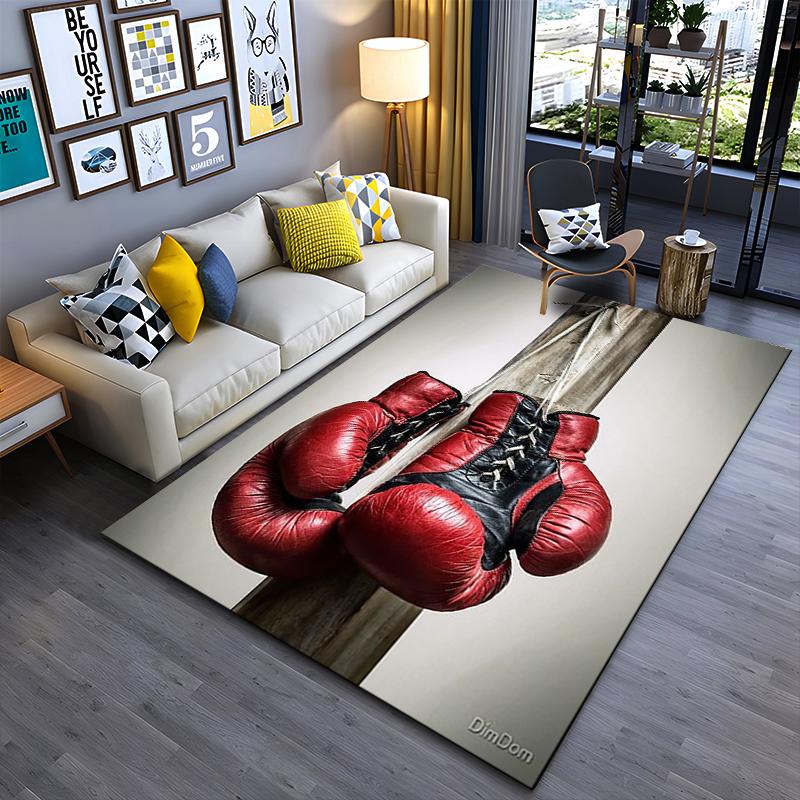 

Red Boxing Gloves Printed Carpet, Sports Decor Rug for Living Room Suitable for use as an anti-slip for living room bedroom sofas 40x60cm( 15x23in )